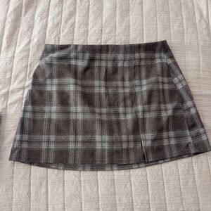 SO Women's Plaid Mini Skirt in Gray